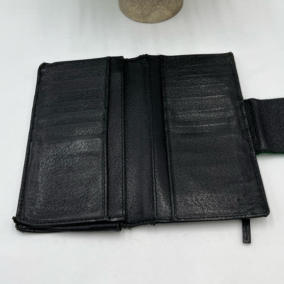 SOLD!!! GUCCI Vintage GG Web Black Canvas and Leather Heritage Collection Wallet - Picture 12 of 14